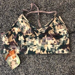 Joy lab sports bra dark violet army print